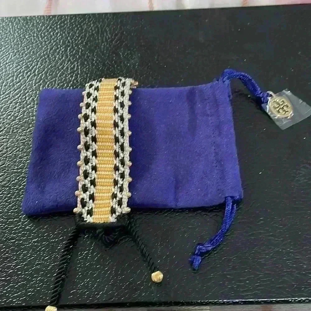 Tory Burch pattern webbing bracelet NWOT Very rare